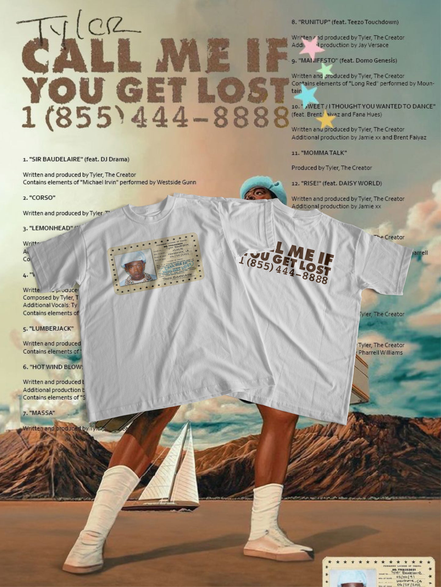 Playera Tyler, The Creator – ID Call Me If You Get Lost