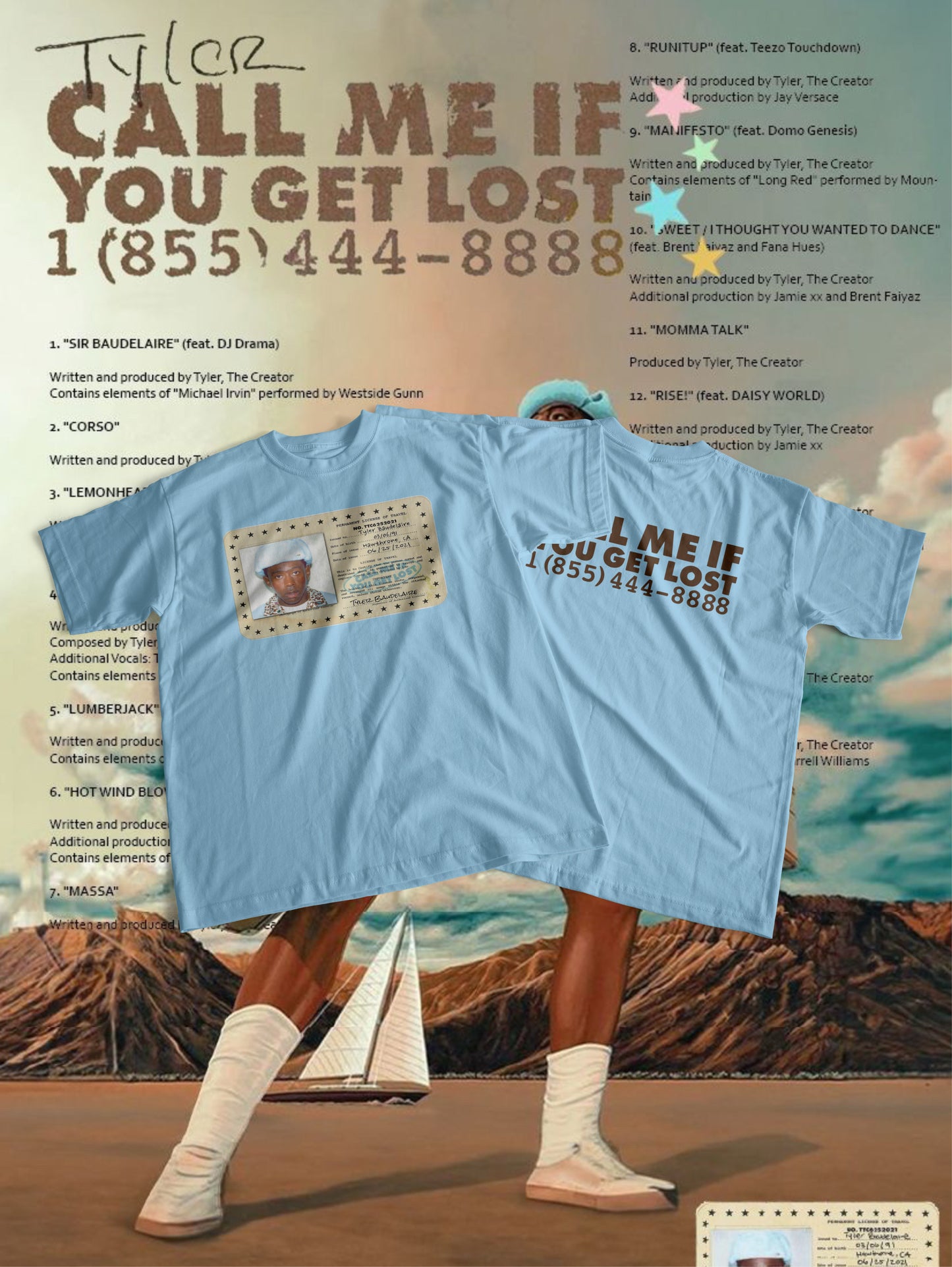 Playera Tyler, The Creator – ID Call Me If You Get Lost