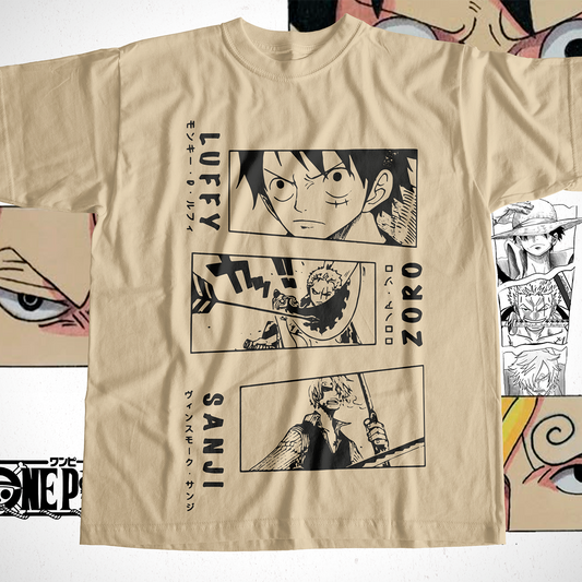 LUFFY · ZORO · SANJI — “Monstruos del Mar”