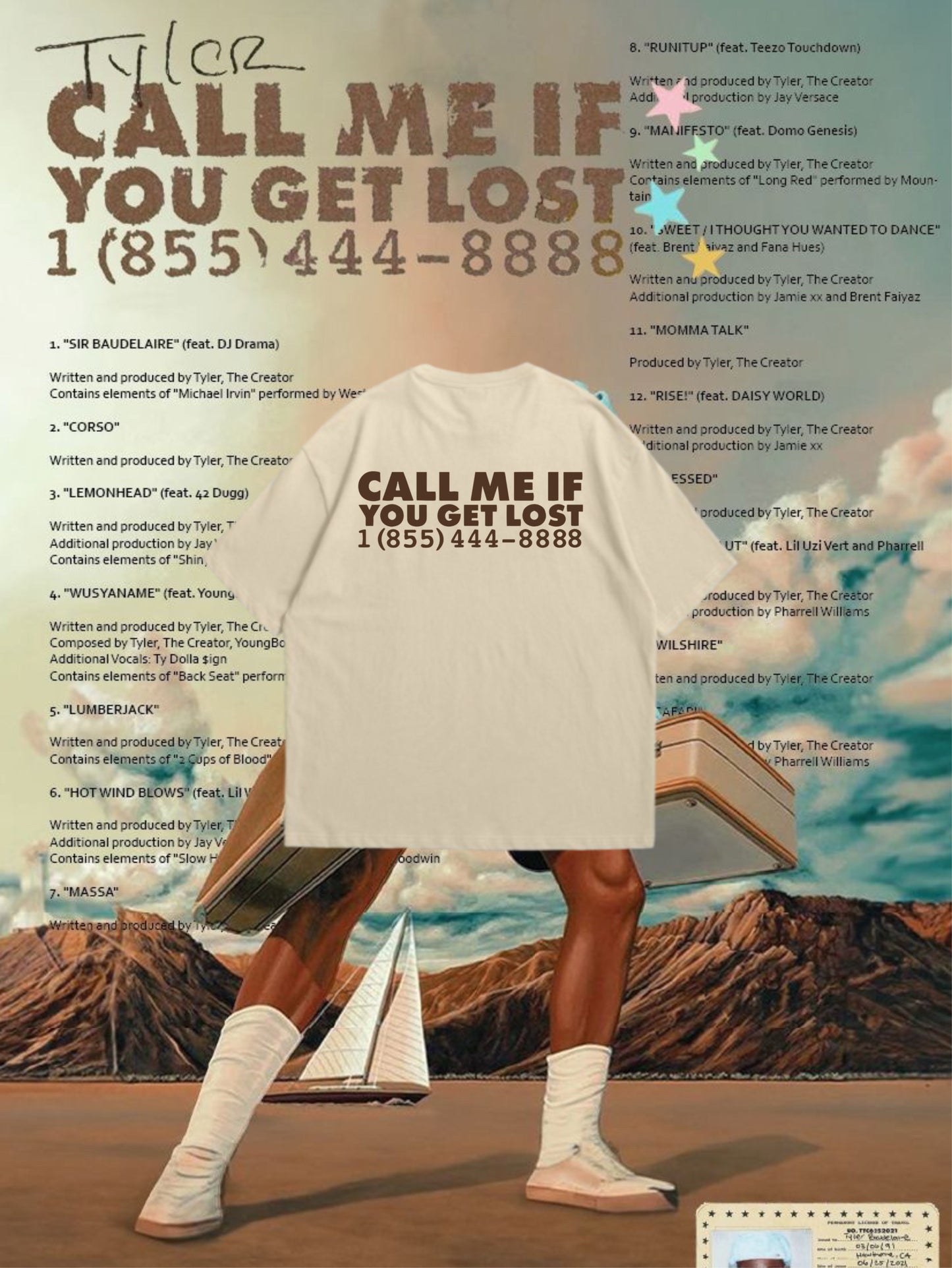 Playera Tyler, The Creator – ID Call Me If You Get Lost