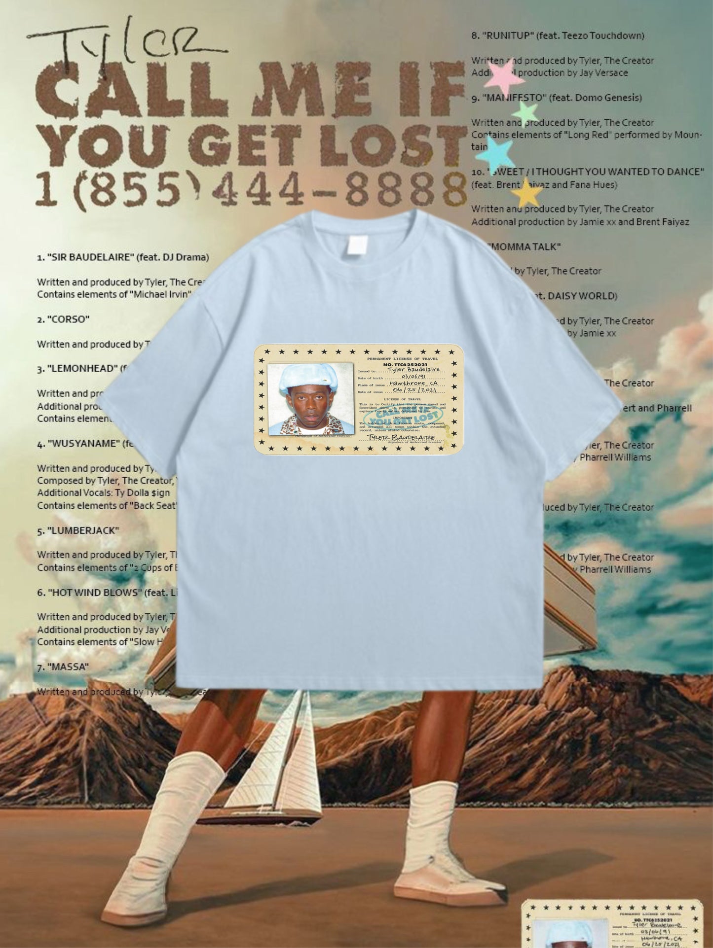 Playera Tyler, The Creator – ID Call Me If You Get Lost