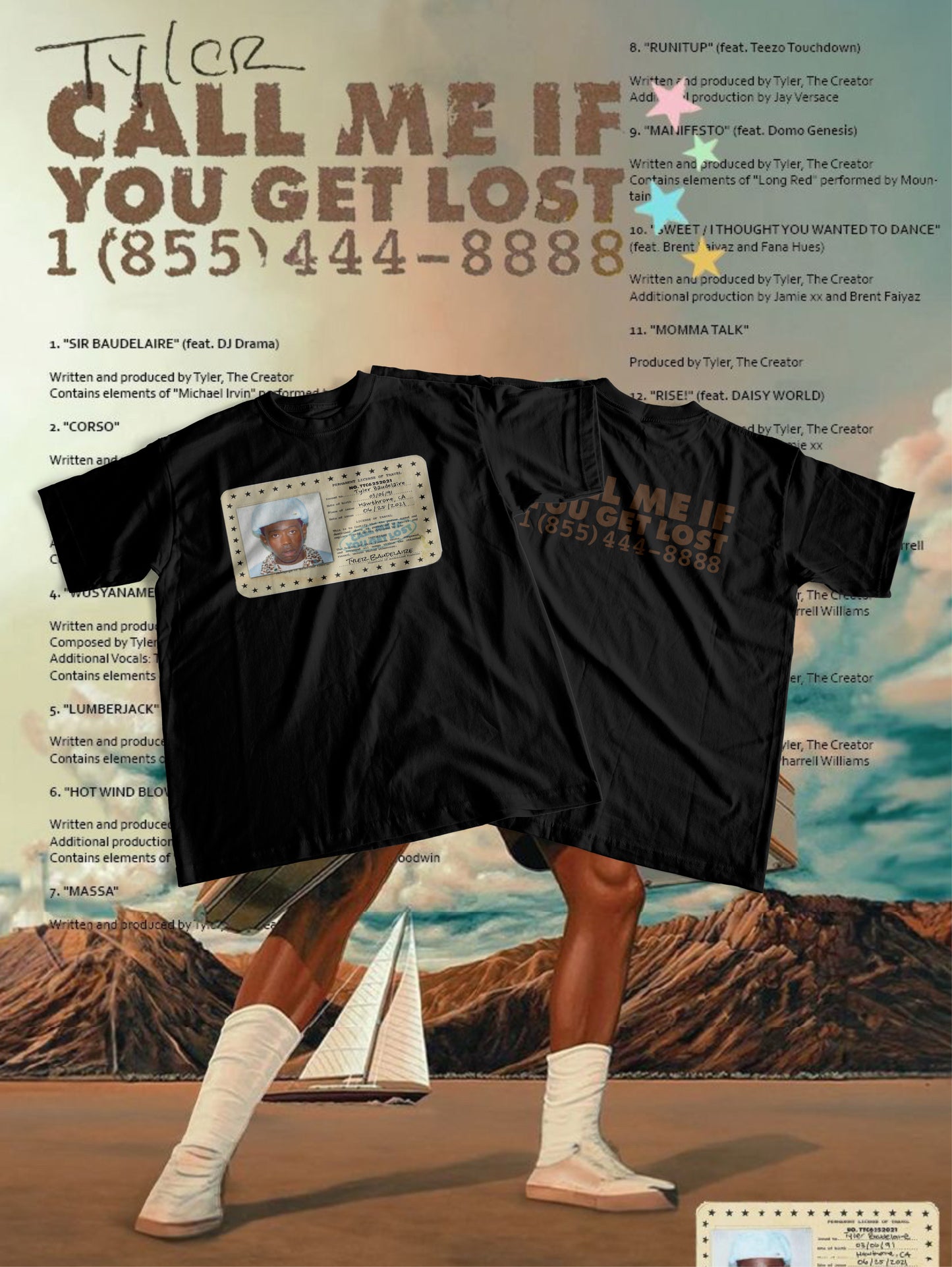 Playera Tyler, The Creator – ID Call Me If You Get Lost