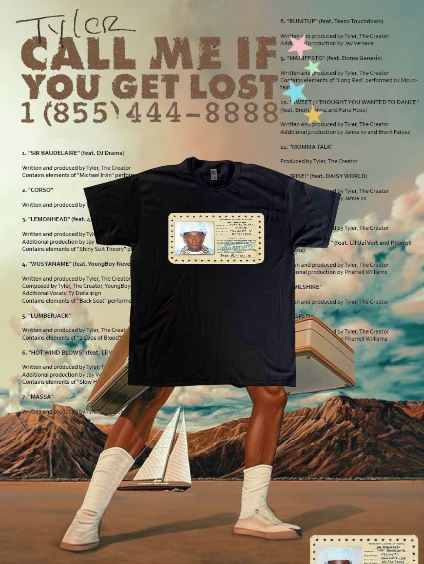 Playera Tyler, The Creator – ID Call Me If You Get Lost