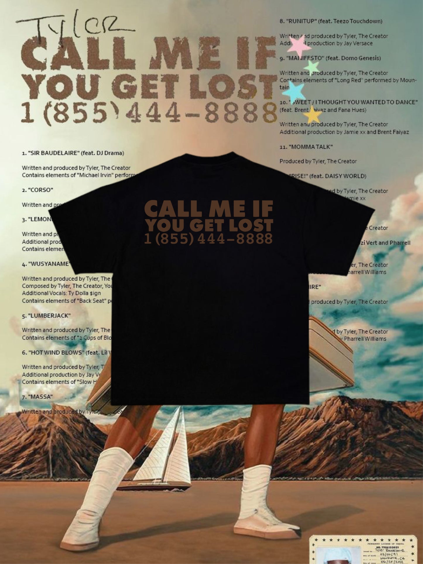 Playera Tyler, The Creator – ID Call Me If You Get Lost