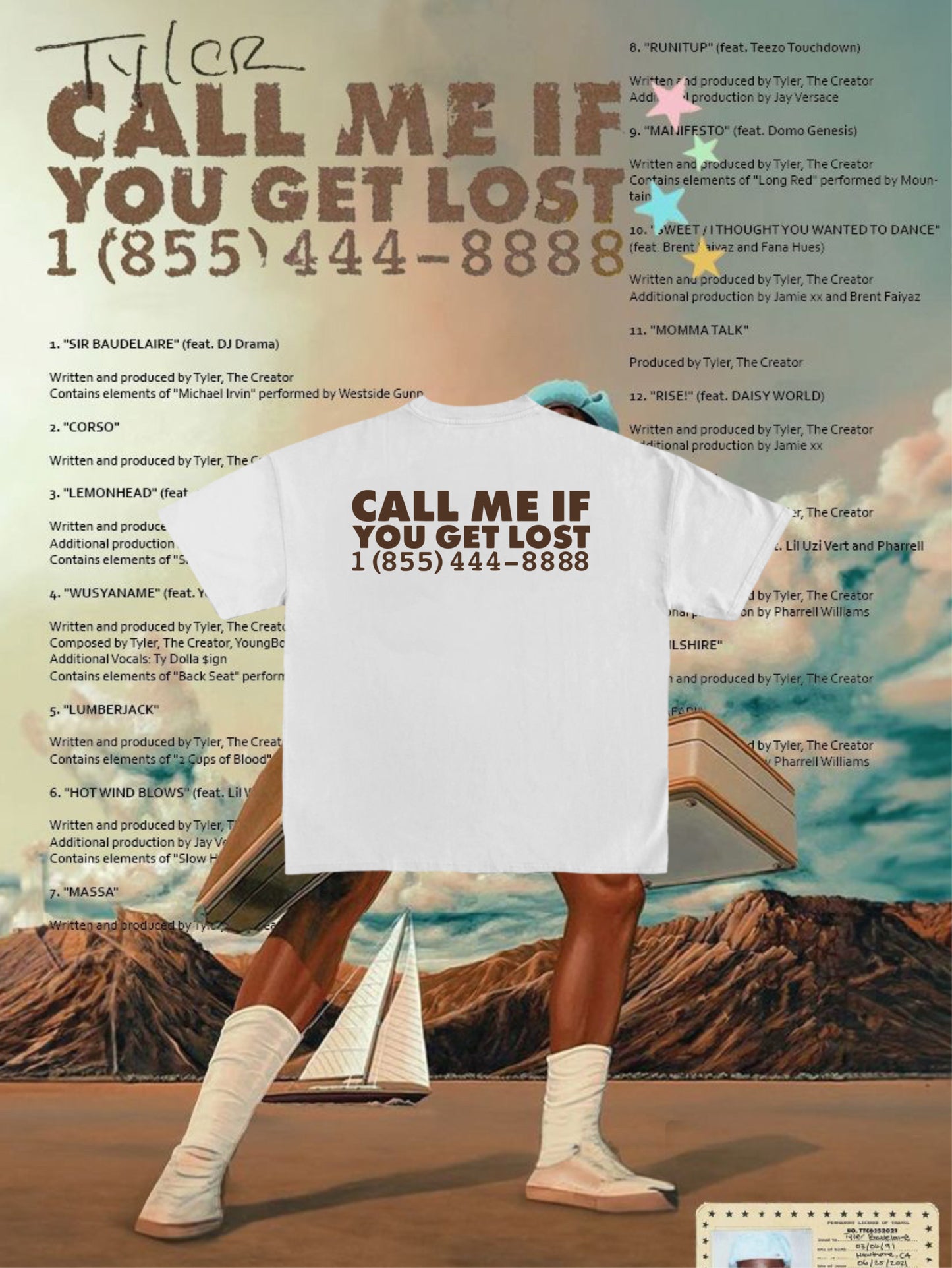 Playera Tyler, The Creator – ID Call Me If You Get Lost