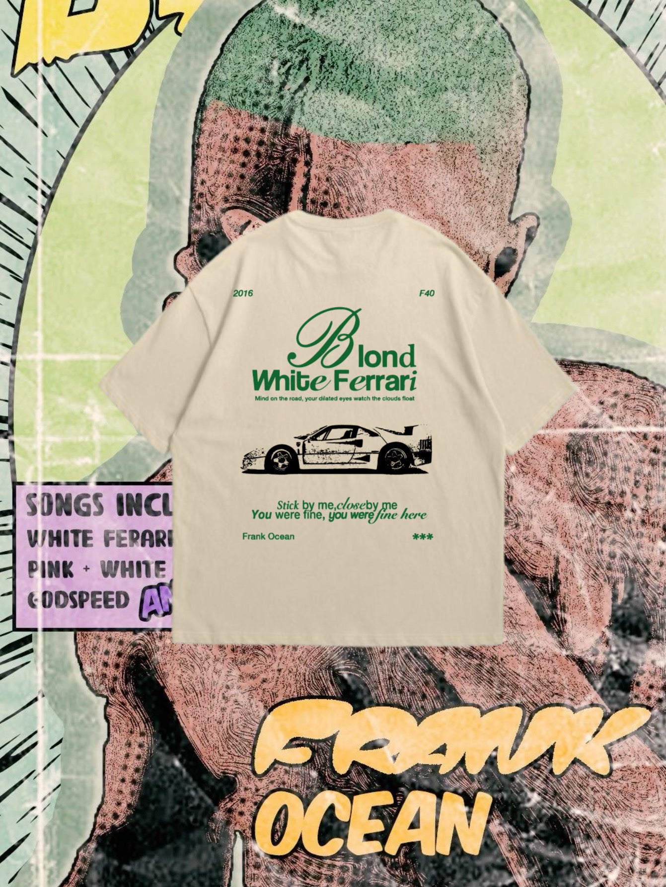 Frank Ocean Blonde White Ferrari
