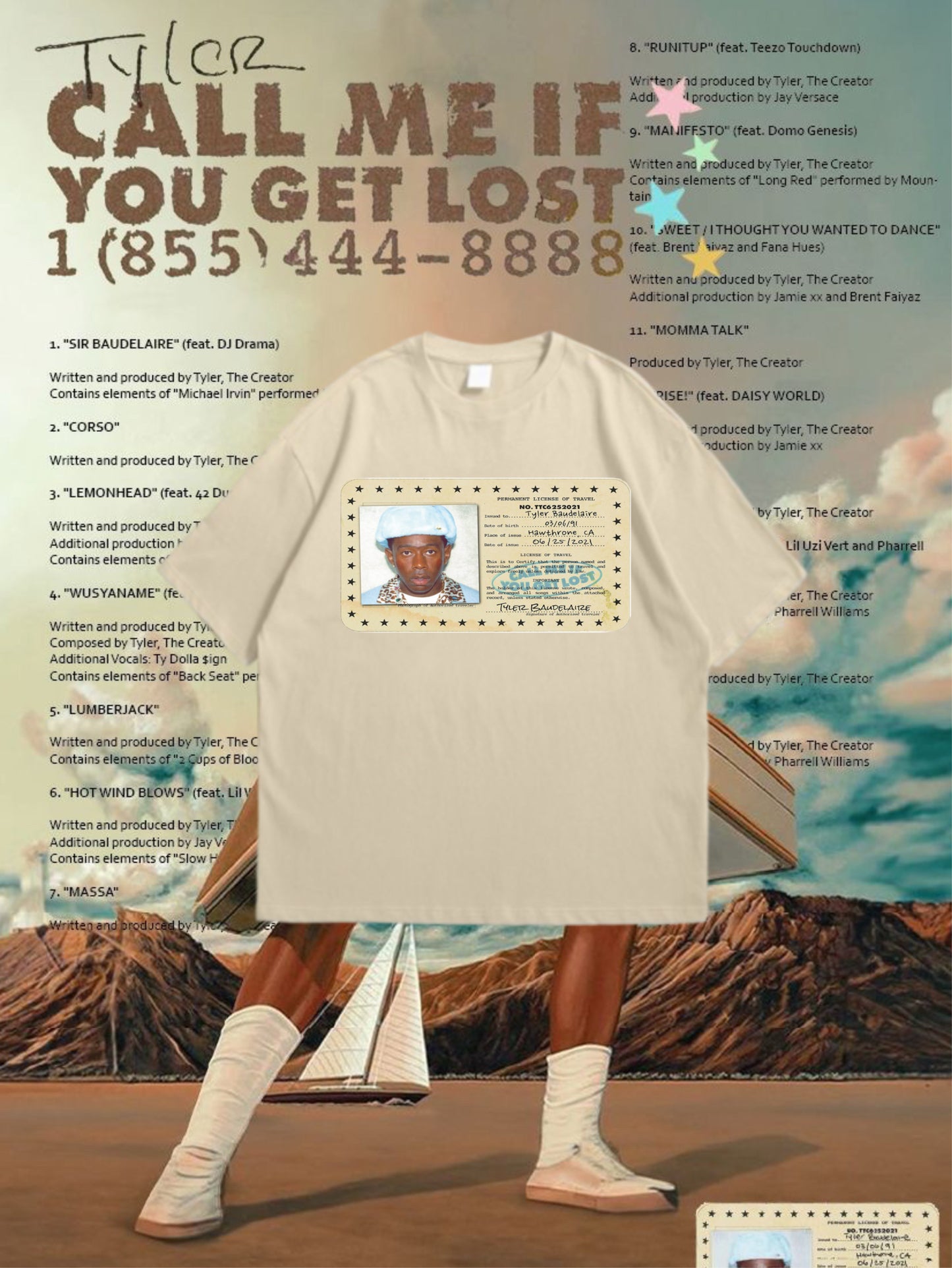 Playera Tyler, The Creator – ID Call Me If You Get Lost