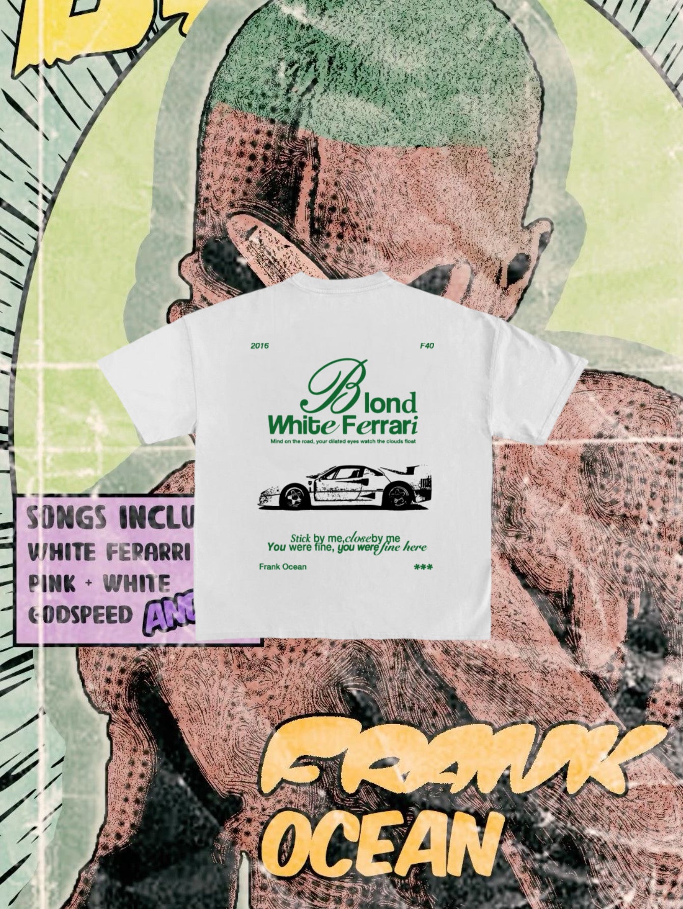 Frank Ocean Blonde White Ferrari