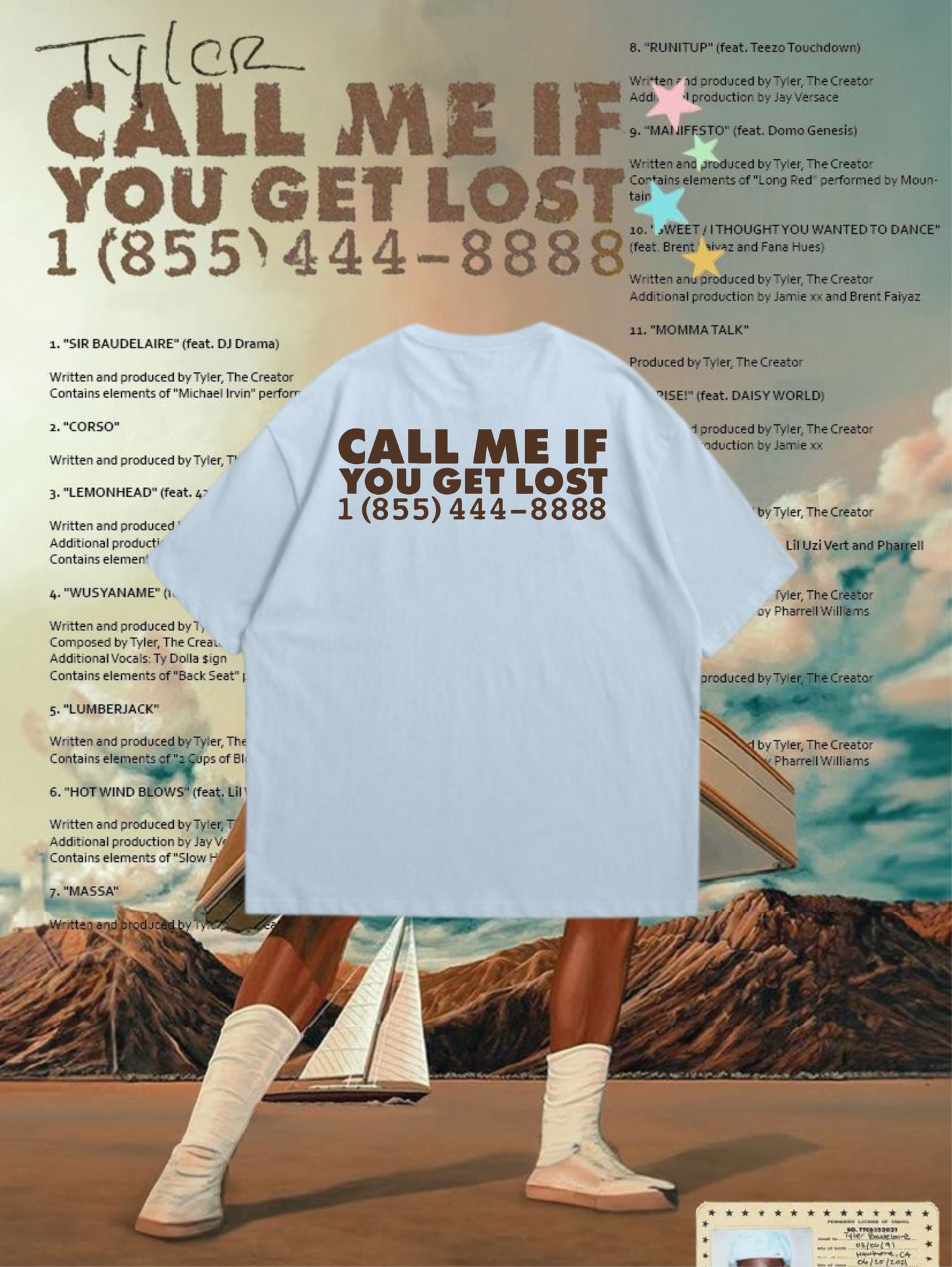 Playera Tyler, The Creator – ID Call Me If You Get Lost