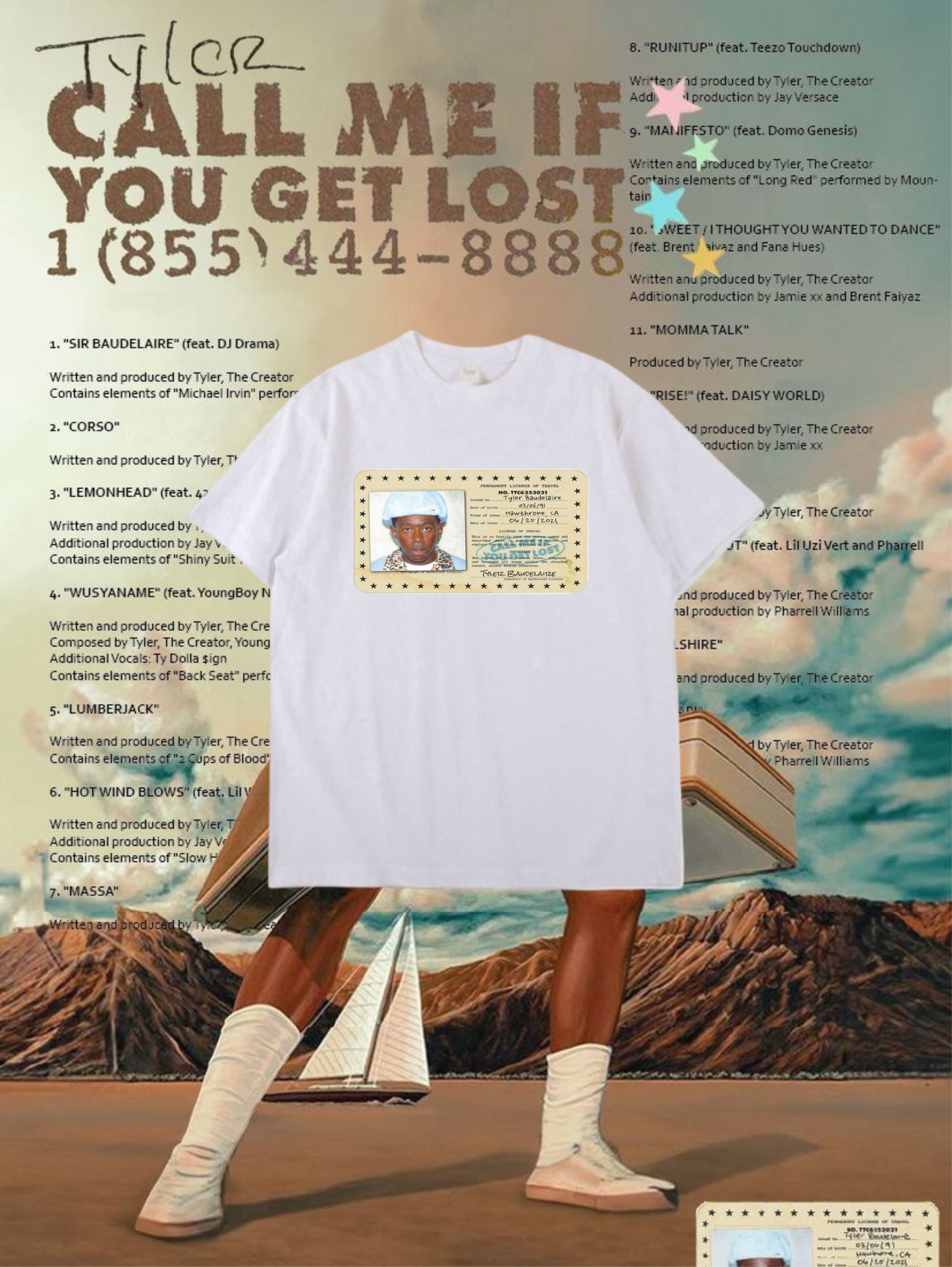 Playera Tyler, The Creator – ID Call Me If You Get Lost