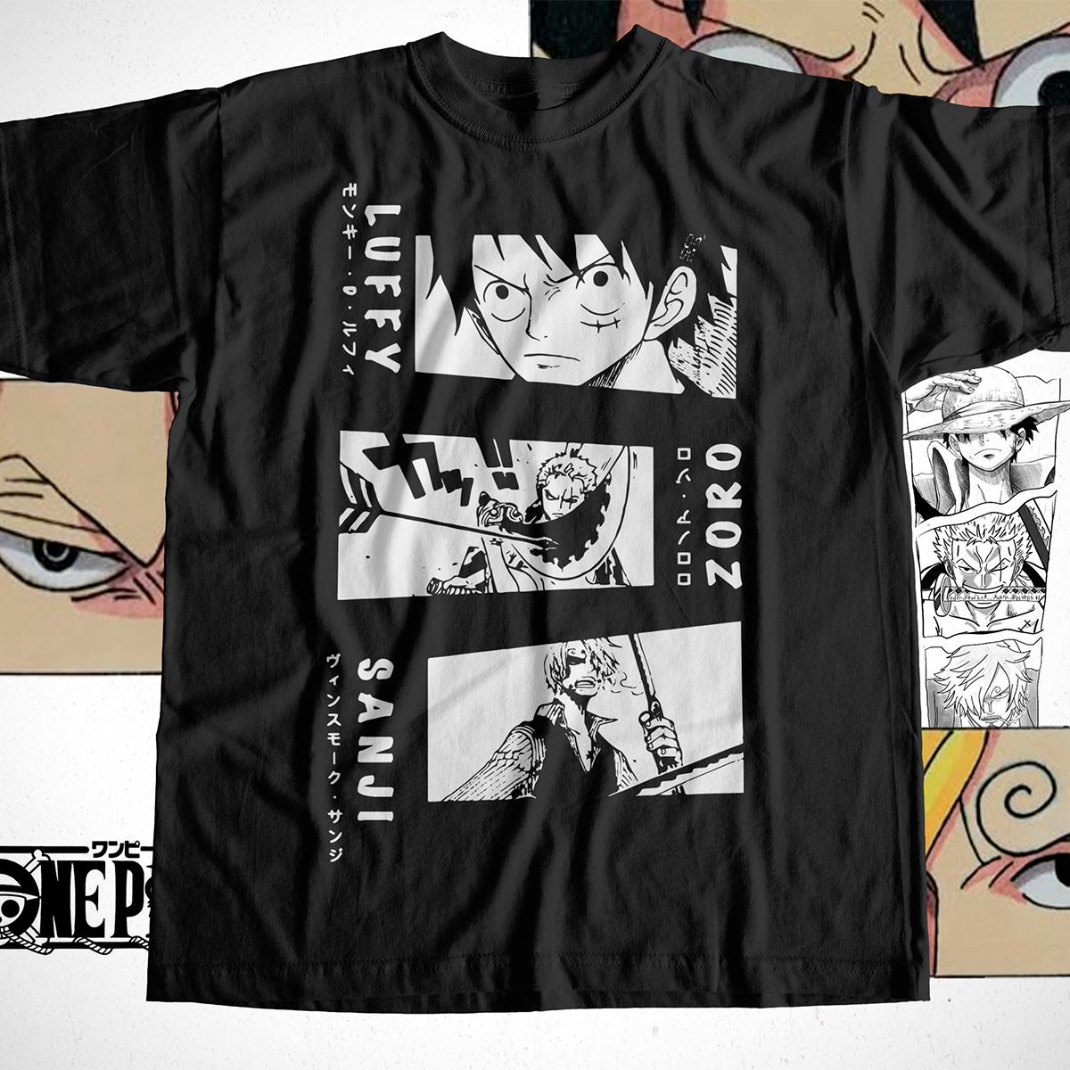LUFFY · ZORO · SANJI — “Monstruos del Mar”