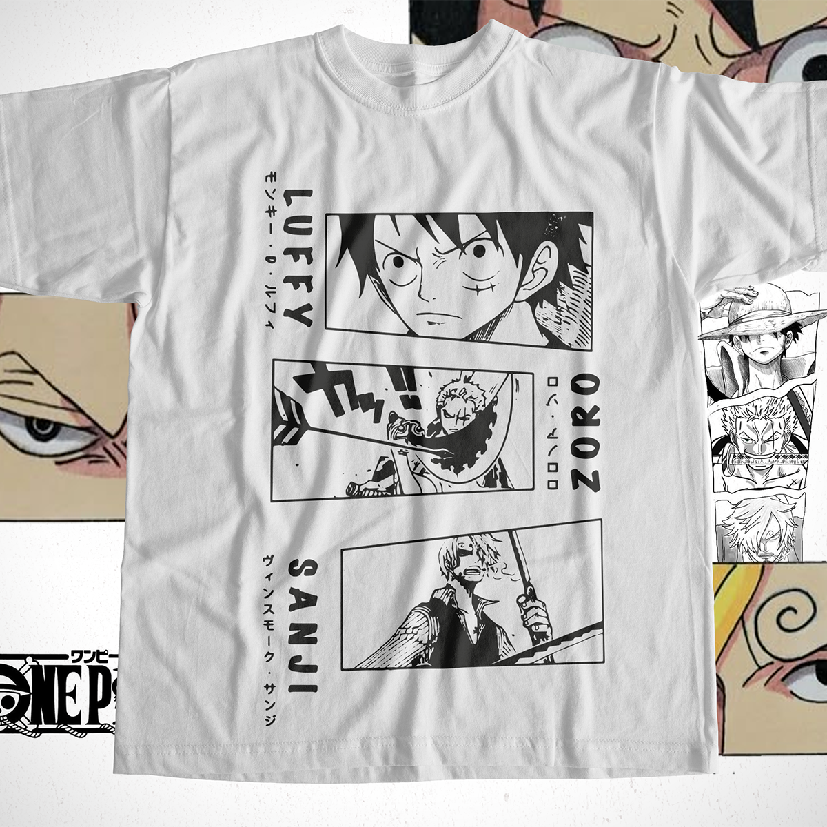 LUFFY · ZORO · SANJI — “Monstruos del Mar”