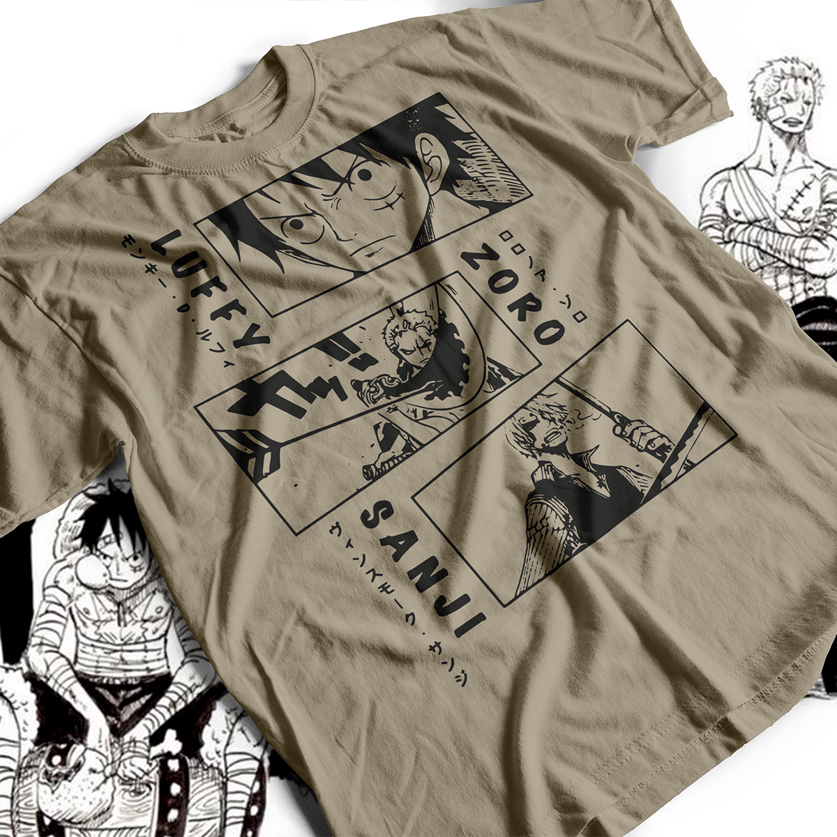 LUFFY · ZORO · SANJI — “Monstruos del Mar”