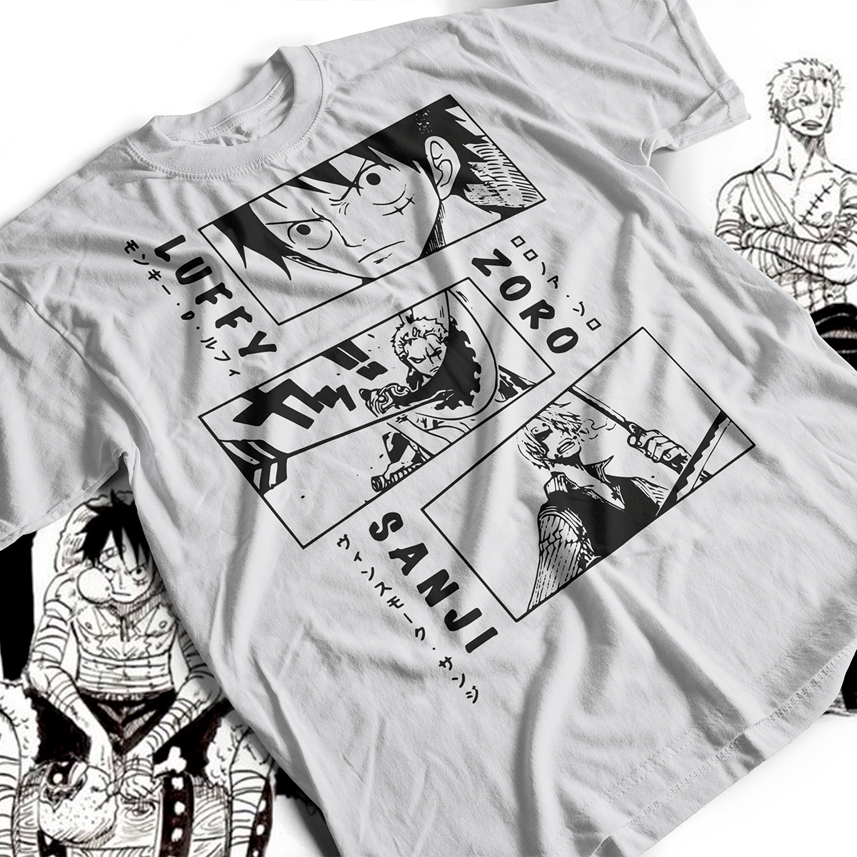 LUFFY · ZORO · SANJI — “Monstruos del Mar”